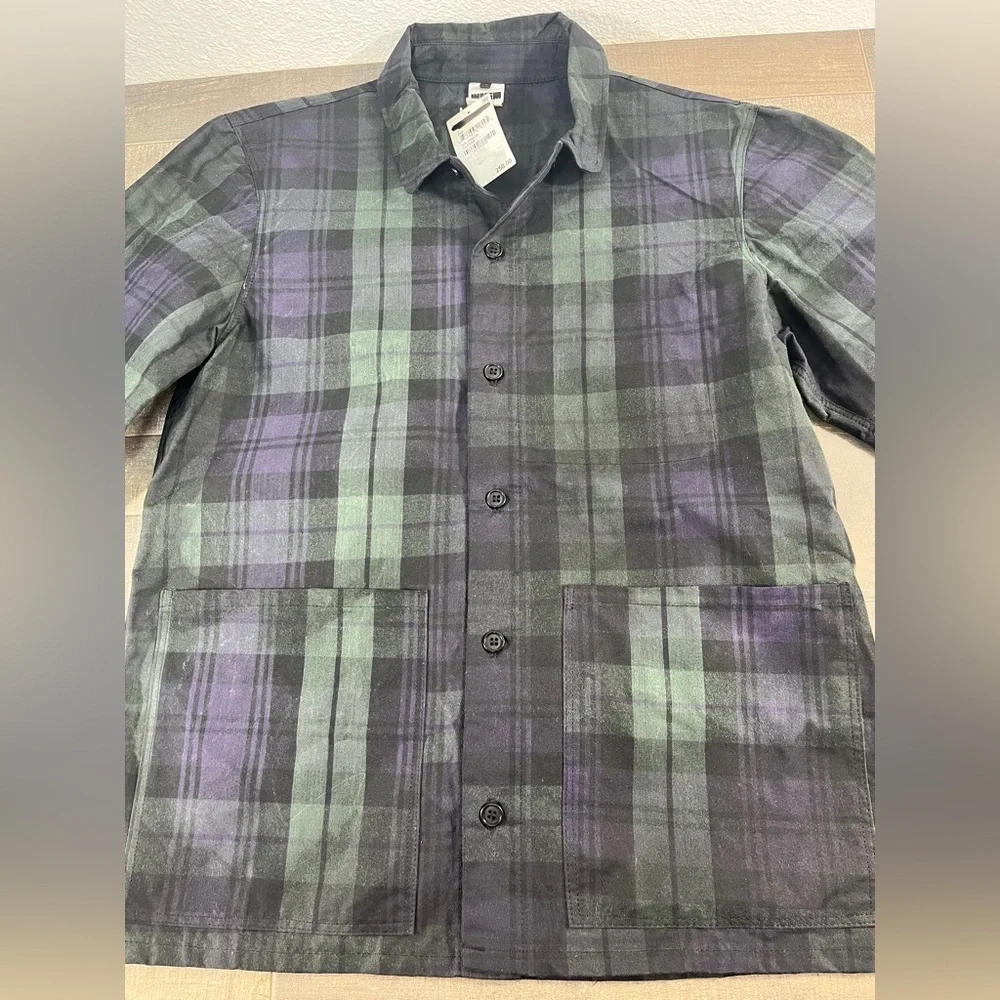 Whim Golf Tartan Caddie Jacket in Waxed Blackwatch